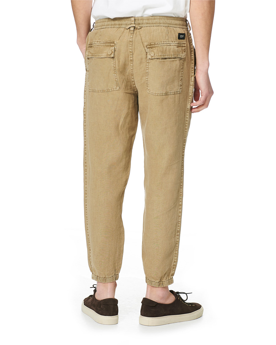 Men | Trousers | Replay | Linen Drawstring Pants Khaki