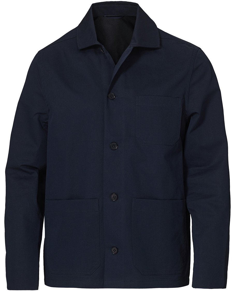 Men | Shirts | Filippa K | Louis Cotton Jacket Navy
