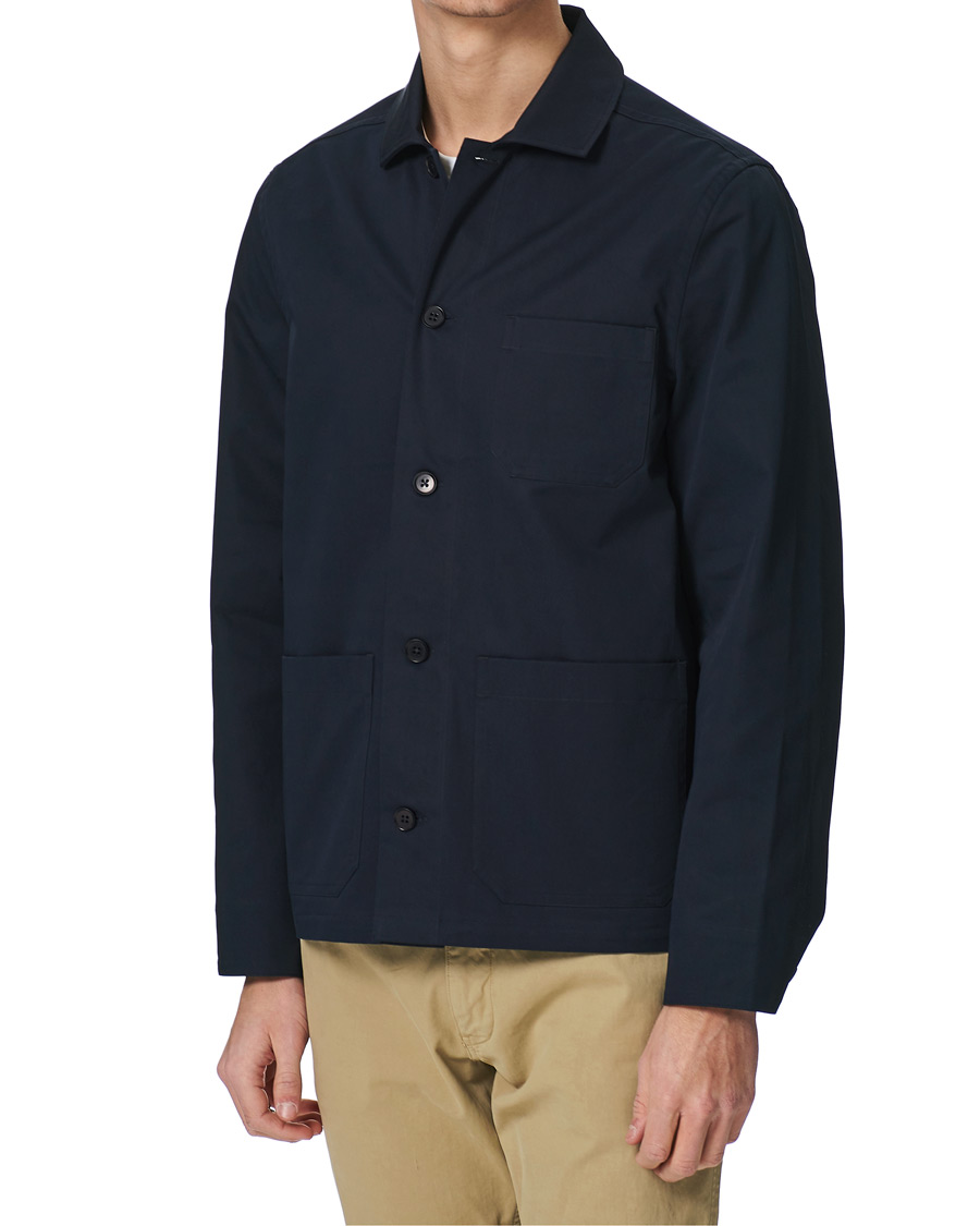 Men | Shirts | Filippa K | Louis Cotton Jacket Navy
