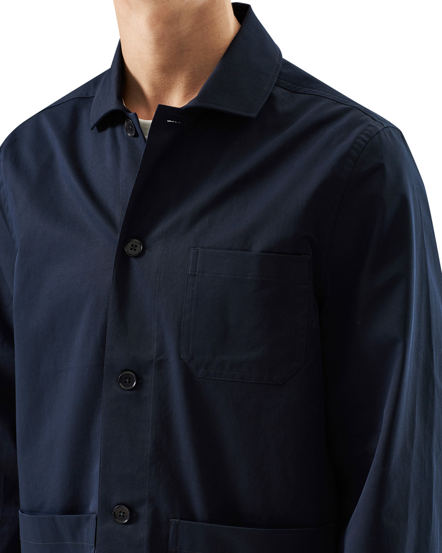 Men | Shirts | Filippa K | Louis Cotton Jacket Navy