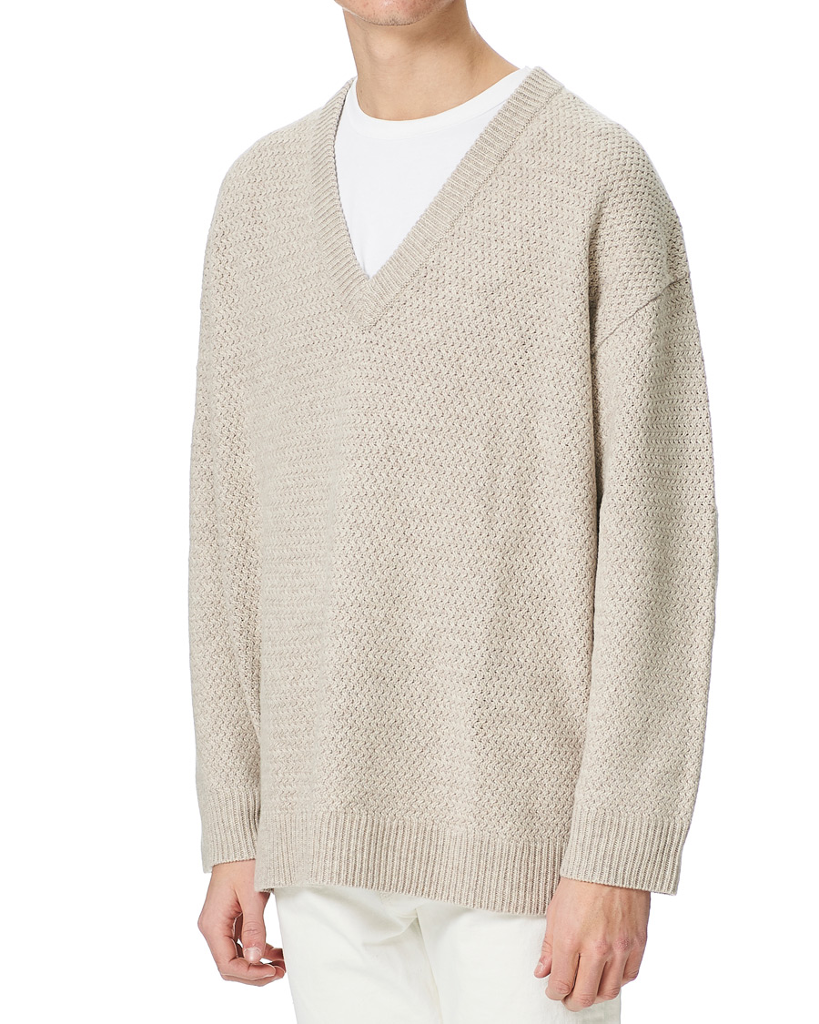Men | Sweaters & Knitwear | Filippa K | Ash Sweater Beige Melange