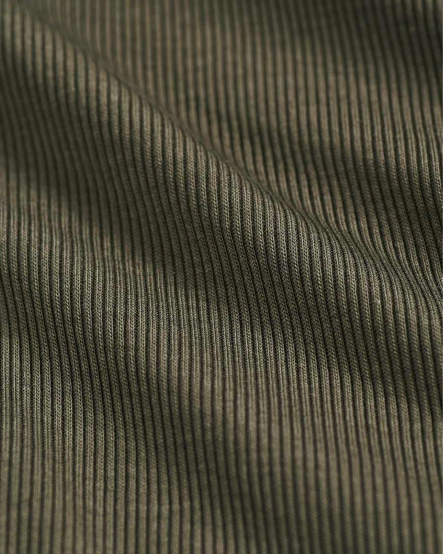 Men | Polo Shirts | Filippa K | Rib Polo Tee Fadded Moss Green