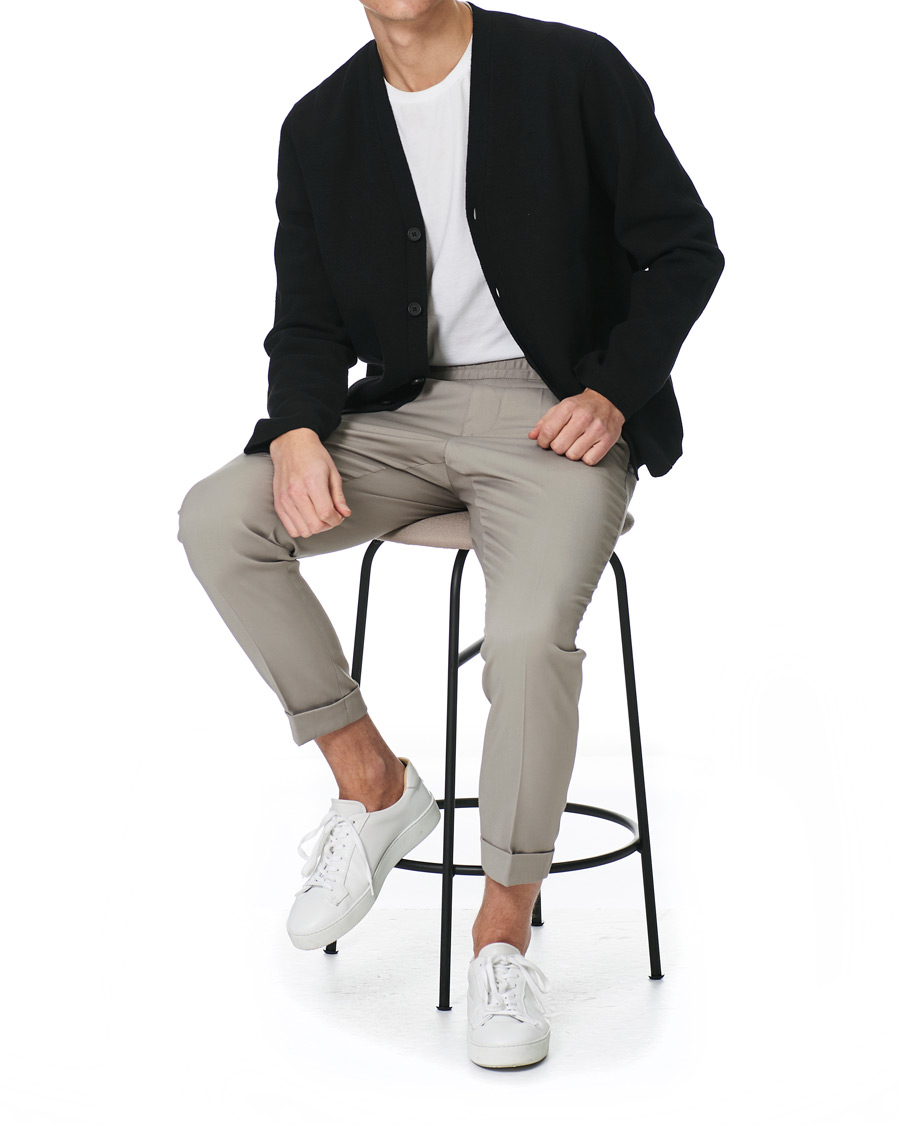Men | Trousers | Filippa K | Terry Cropped Trousers Light Taupe