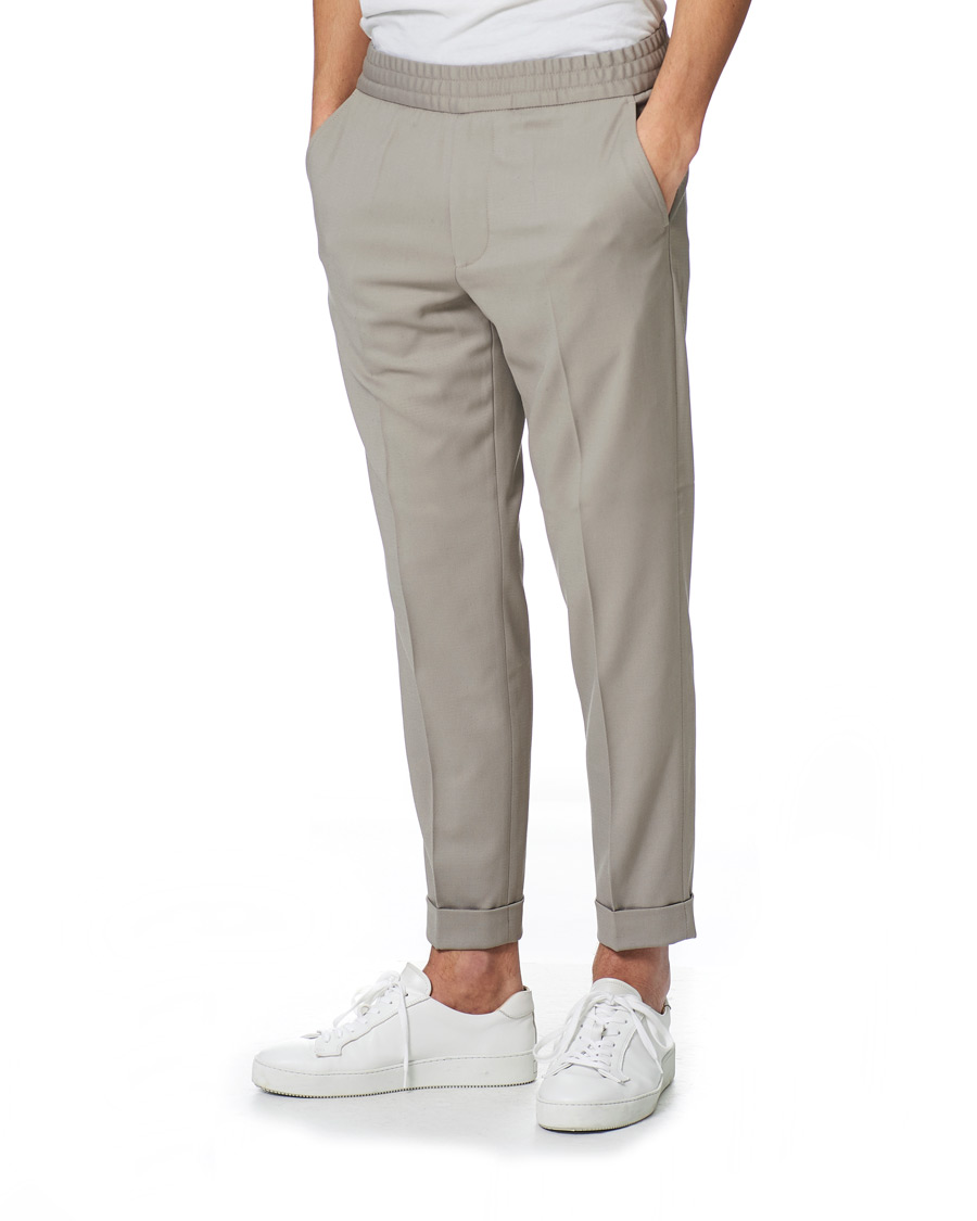 Men | Trousers | Filippa K | Terry Cropped Trousers Light Taupe