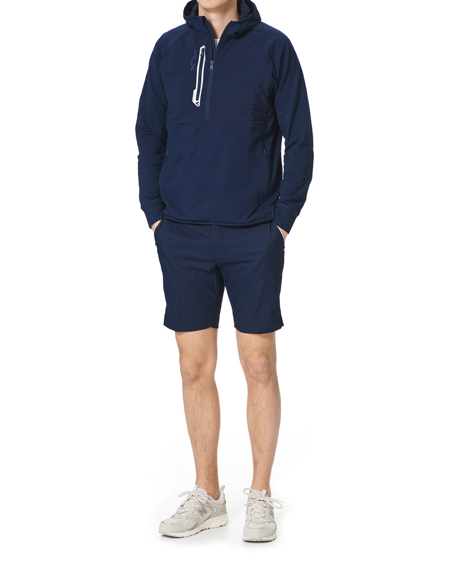 Men | Sweaters & Knitwear | RLX Ralph Lauren | Tech Jersey Half Zip Hoodie French Navy