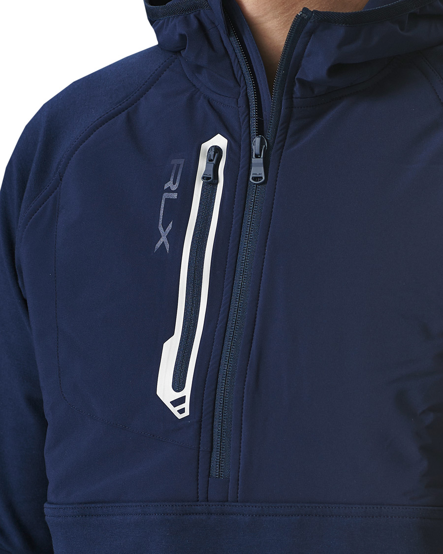 Men | Sweaters & Knitwear | RLX Ralph Lauren | Tech Jersey Half Zip Hoodie French Navy