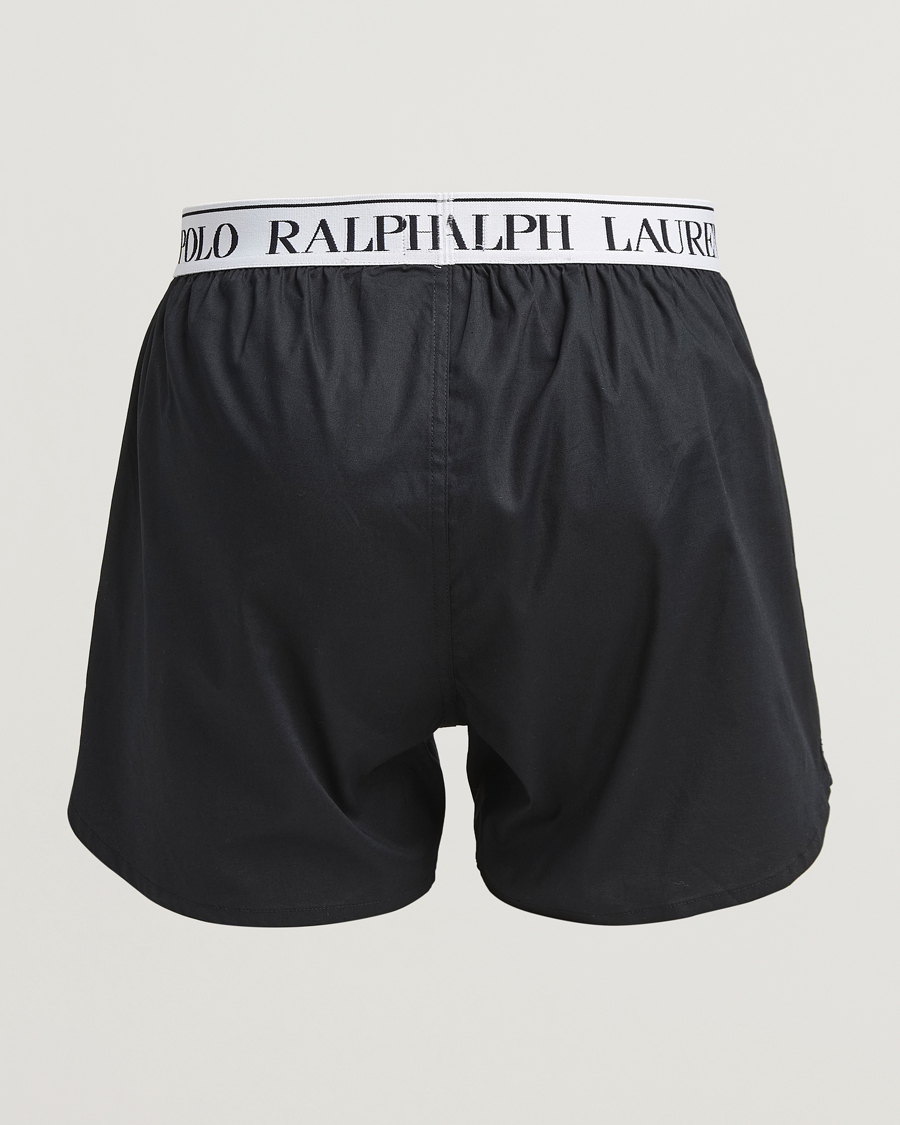 Men | Underwear & Socks | Polo Ralph Lauren | 3-Pack Elastic Boxer Black