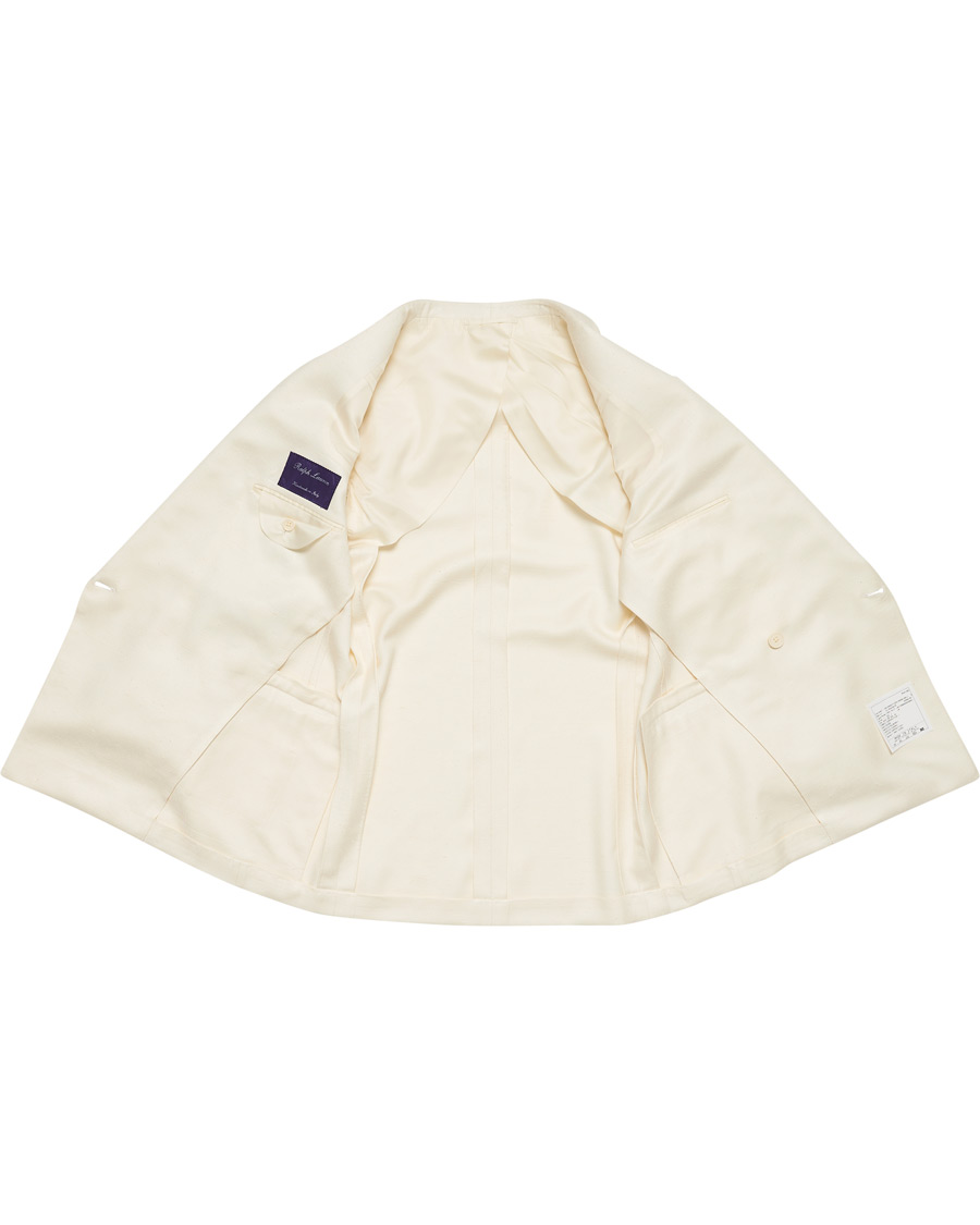 Men | Blazers | Ralph Lauren Purple Label | Double Breasted Mulberry Silk Blazer Cream
