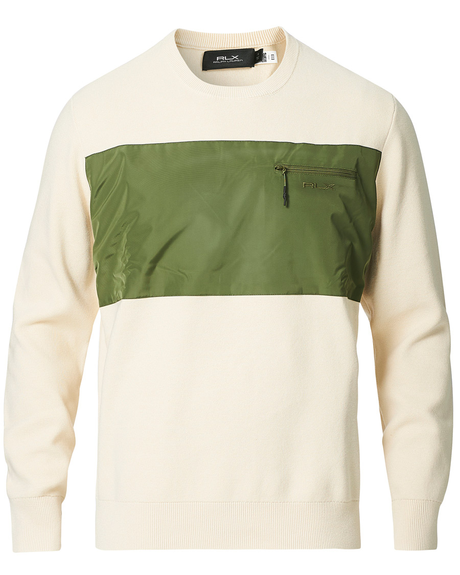 Men | Sweaters & Knitwear | RLX Ralph Lauren | Hybrid Sweater Guide Creme