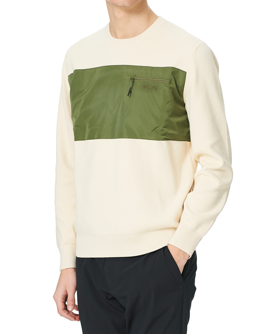 Men | Sweaters & Knitwear | RLX Ralph Lauren | Hybrid Sweater Guide Creme