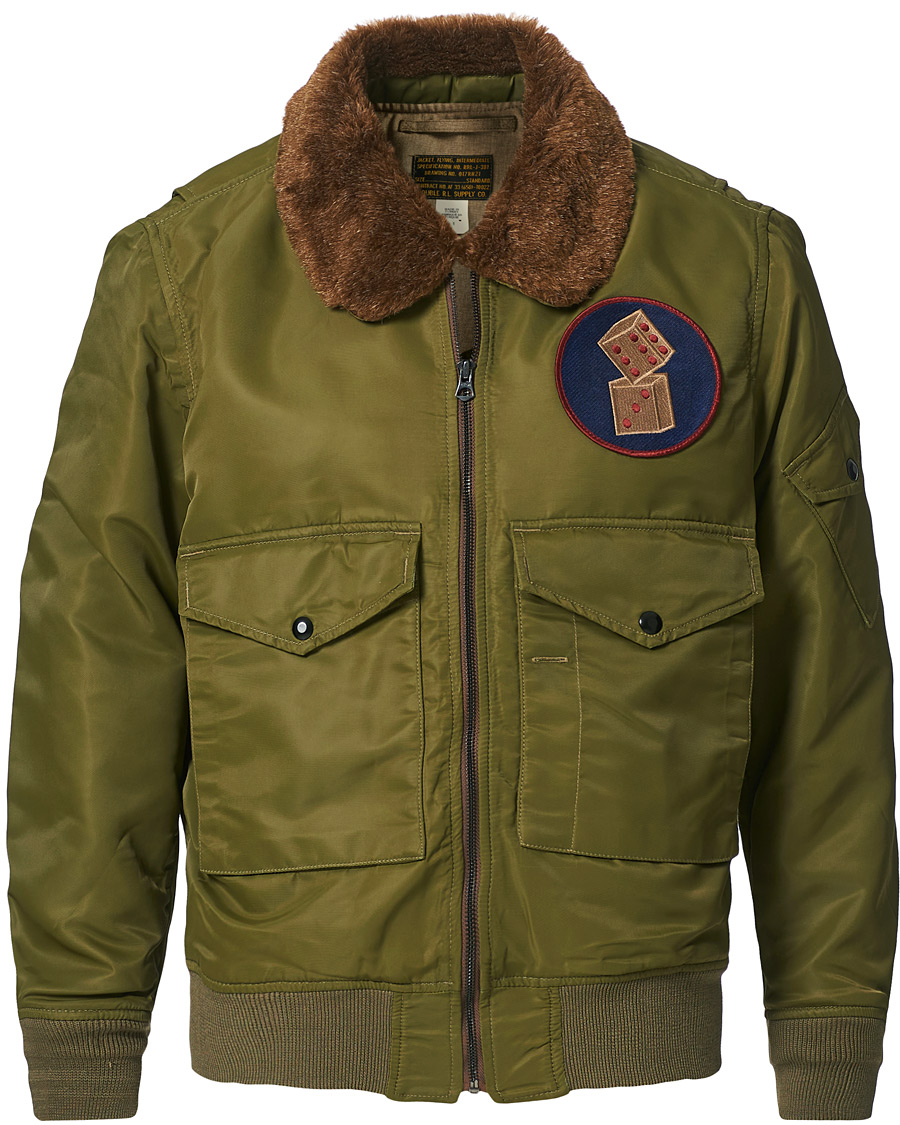 Men | Coats & Jackets | RRL | Filton Shearling Bomber Olive
