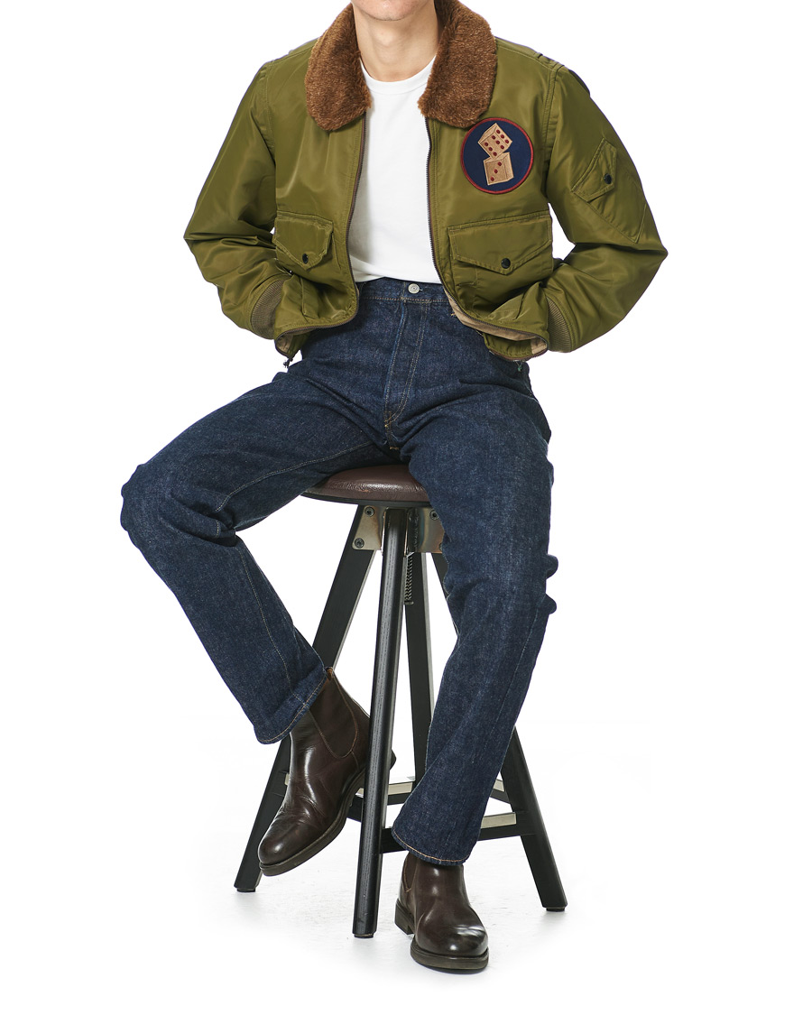 Men | Coats & Jackets | RRL | Filton Shearling Bomber Olive