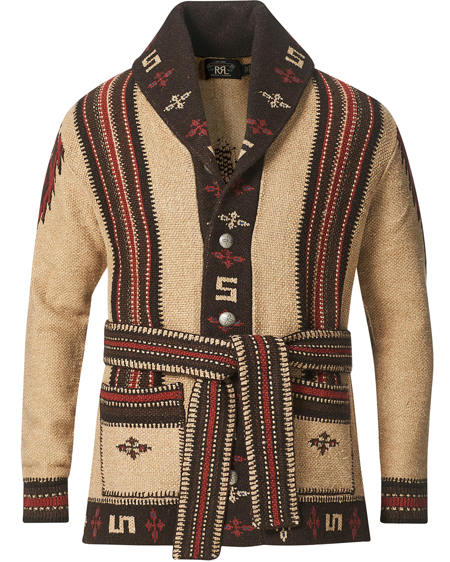Men | Sweaters & Knitwear | RRL | Ranch Shawl Cardigan Tan/Brown