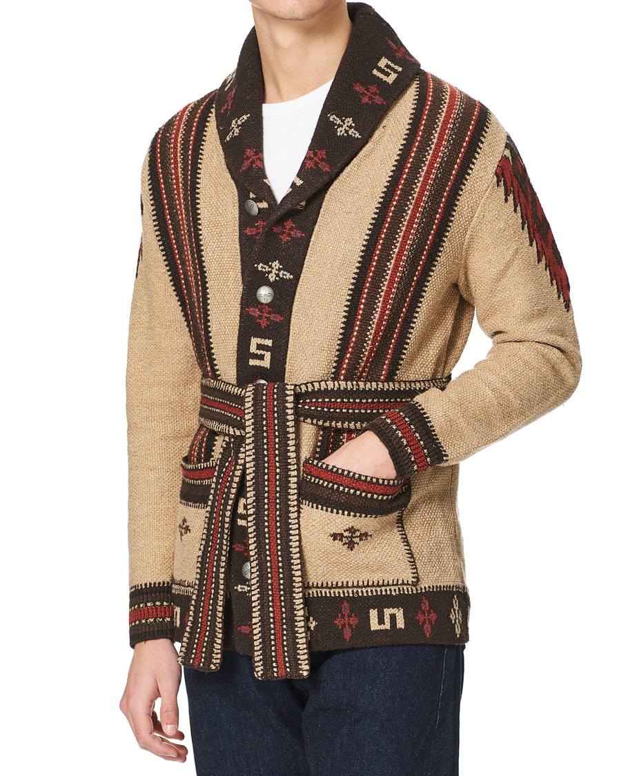 Men | Sweaters & Knitwear | RRL | Ranch Shawl Cardigan Tan/Brown