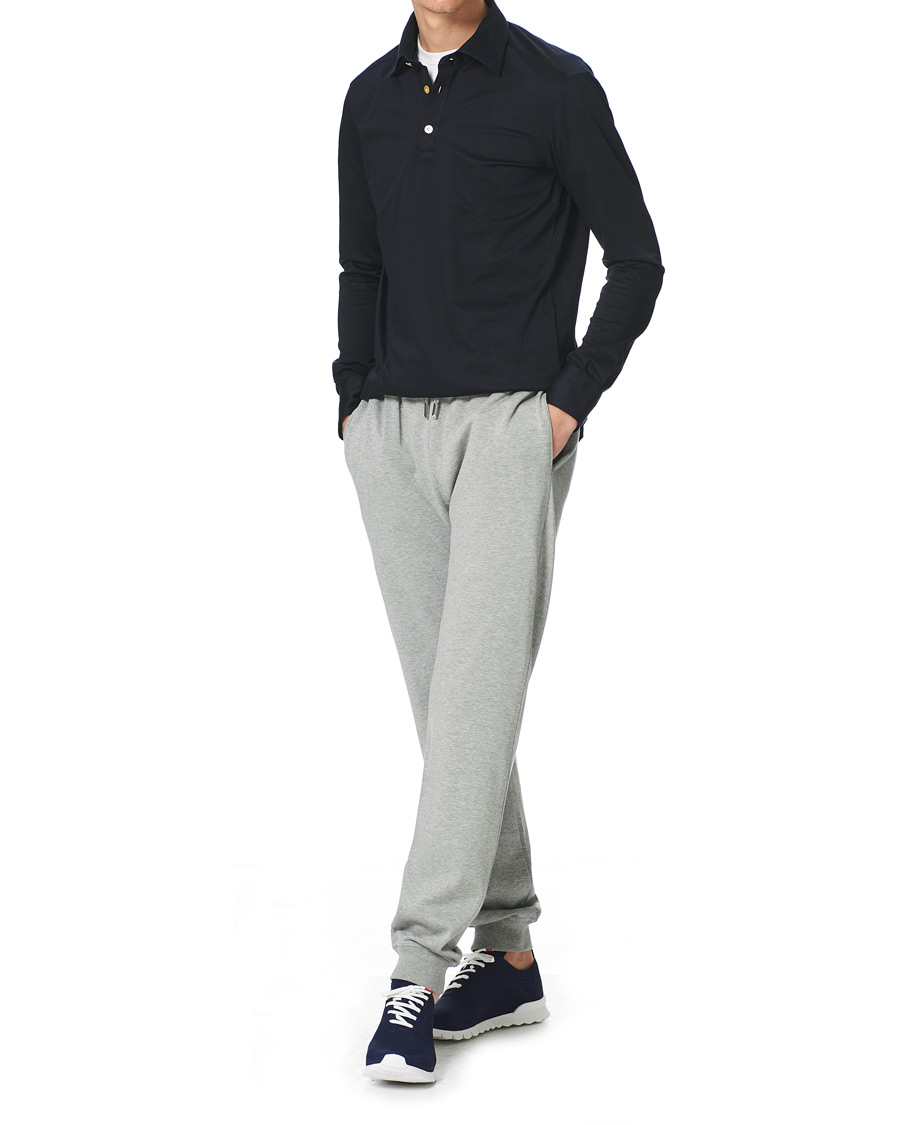 Men | Trousers | Kiton | Soft Cotton Joggers Light Grey