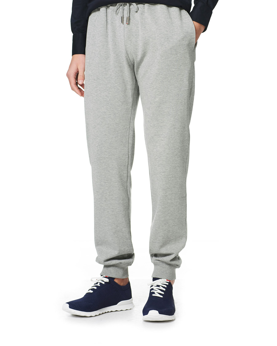 Men | Trousers | Kiton | Soft Cotton Joggers Light Grey