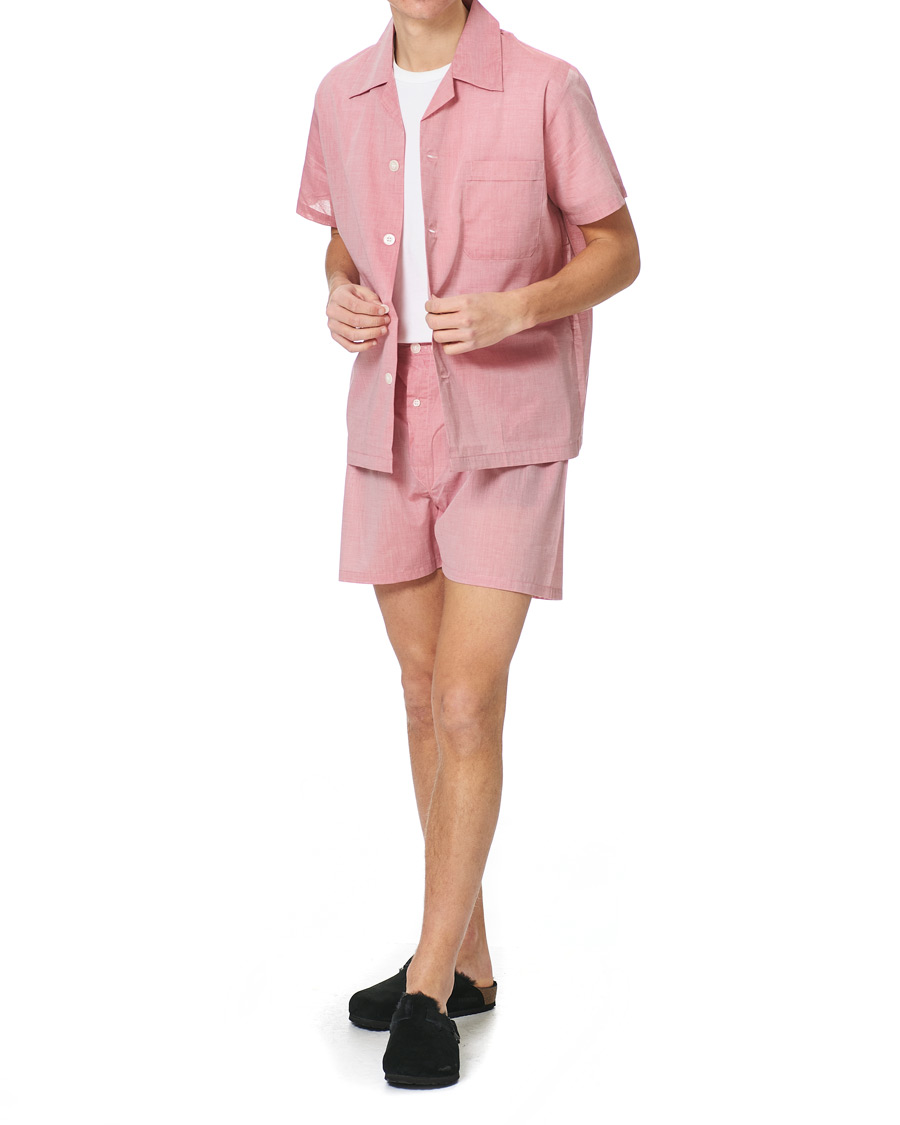 Men | Pyjamas & Robes | Derek Rose | Shortie Cotton Pyjama Set Red