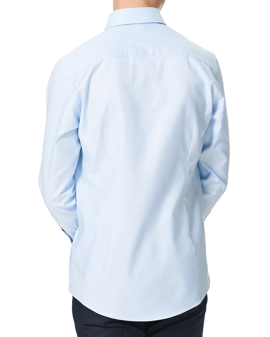 Men | Shirts | Eton | Cotton Lyocell Stretch Wide Spread Shirt Light Blue
