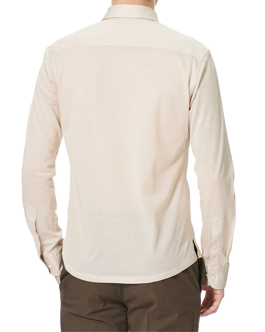 Men | Shirts | Eton | Oxford Piqué Shirt Beige