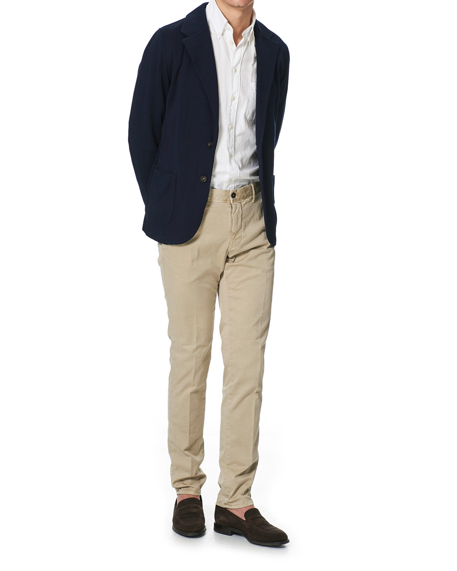 Men | Blazers | Lardini | Knitted Cotton Blazer Navy