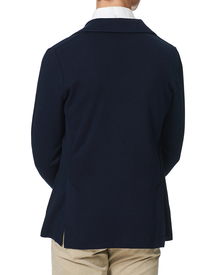 Men | Blazers | Lardini | Knitted Cotton Blazer Navy