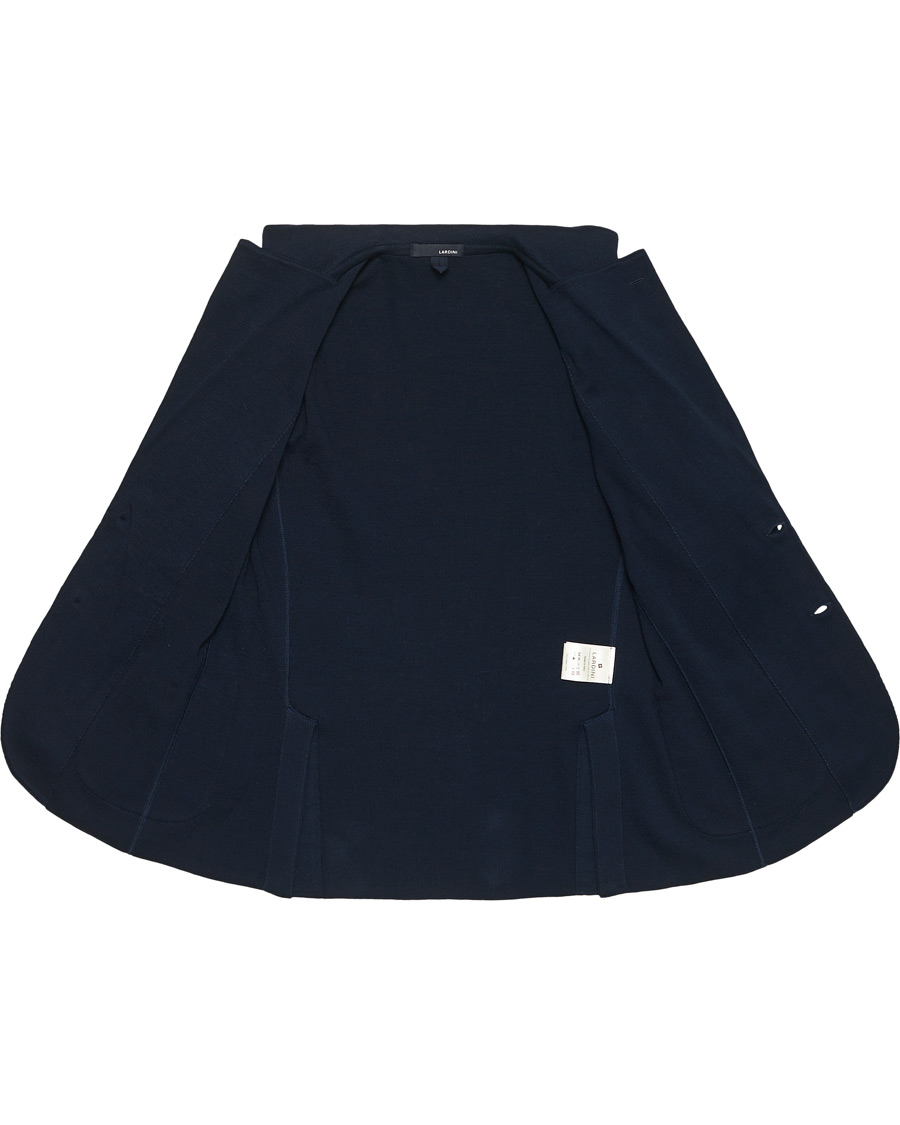 Men | Blazers | Lardini | Knitted Cotton Blazer Navy