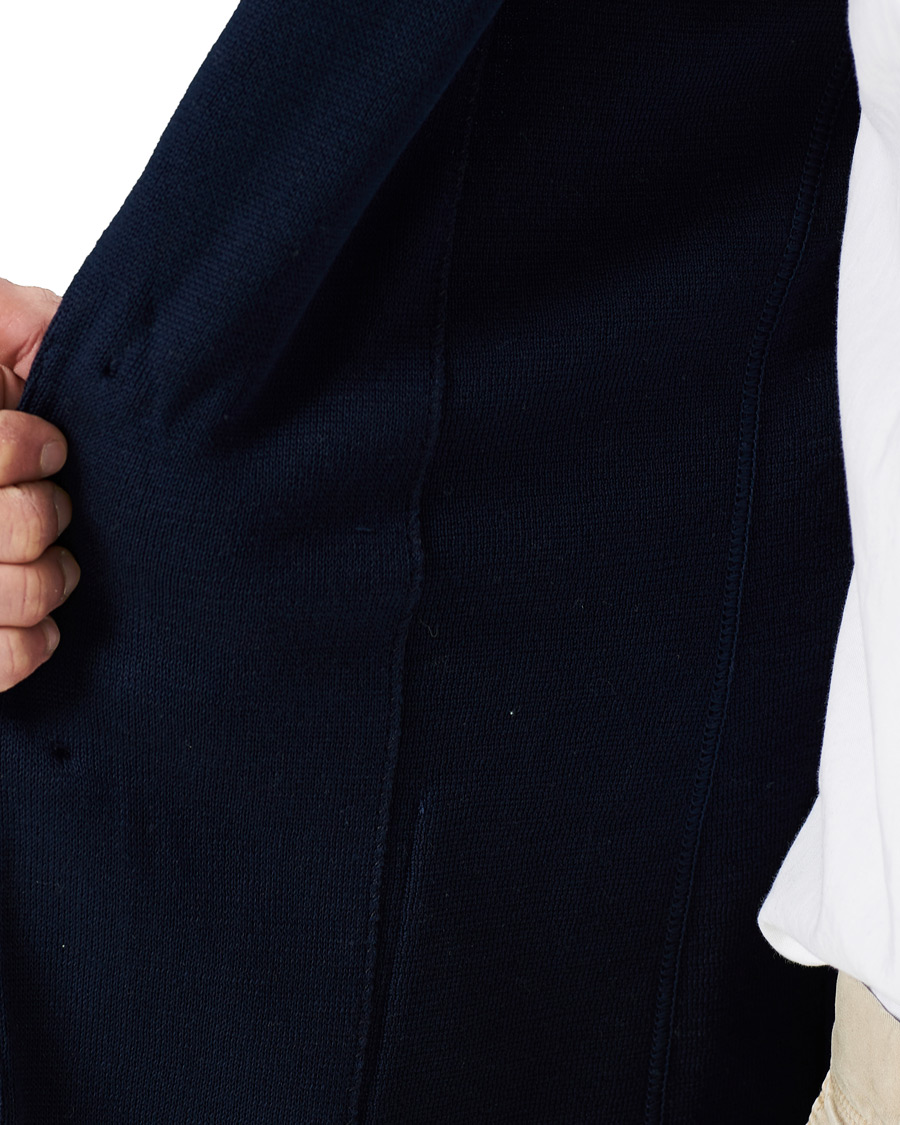 Men | Blazers | Lardini | Knitted Cotton Blazer Navy