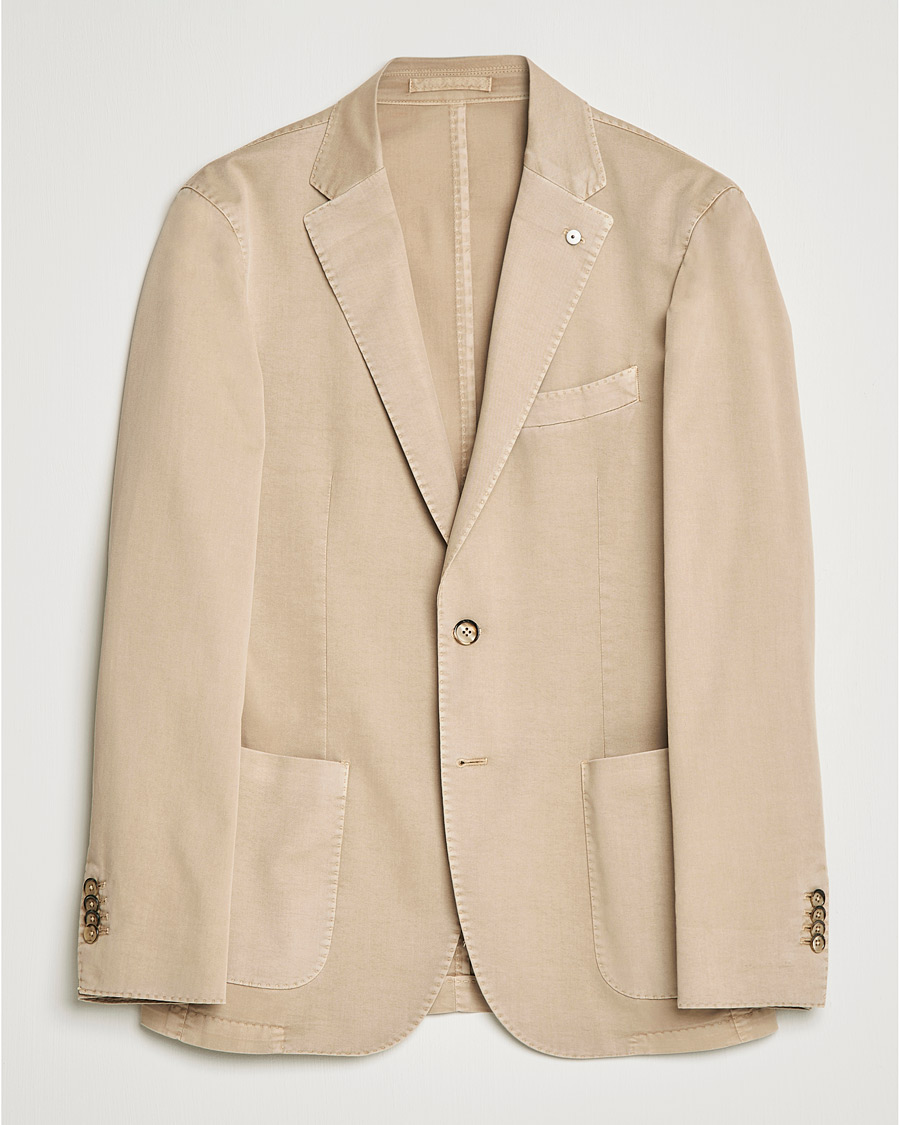 Men | Blazers | L.B.M. 1911 | Jack Regular Fit Cotton Stretch Blazer Sand