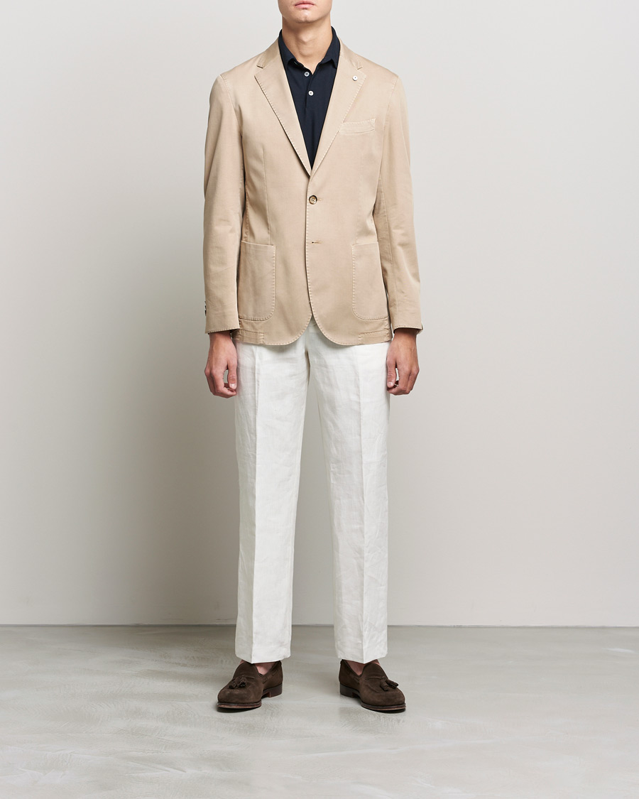 Men | Blazers | L.B.M. 1911 | Jack Regular Fit Cotton Stretch Blazer Sand