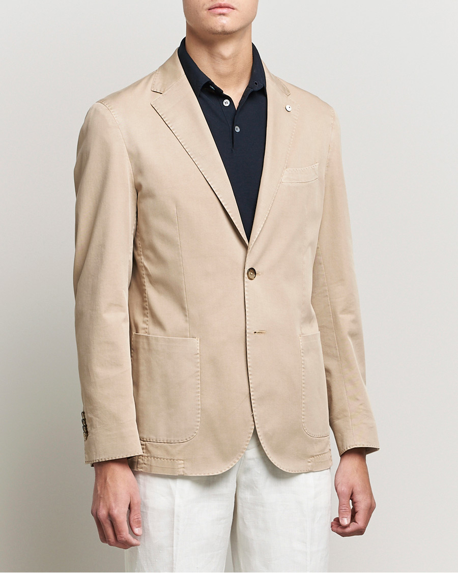 Men | Blazers | L.B.M. 1911 | Jack Regular Fit Cotton Stretch Blazer Sand