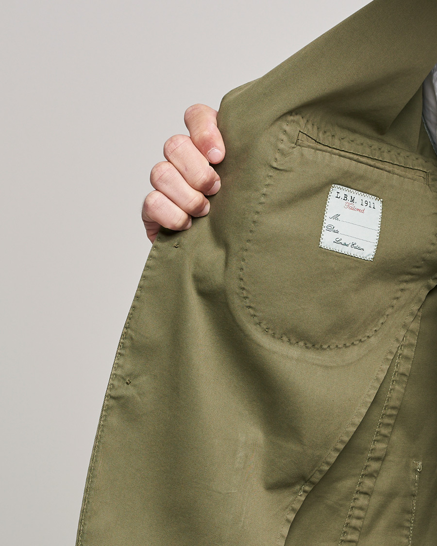 Men | Blazers | L.B.M. 1911 | Jack Regular Fit Cotton Stretch Blazer Olive