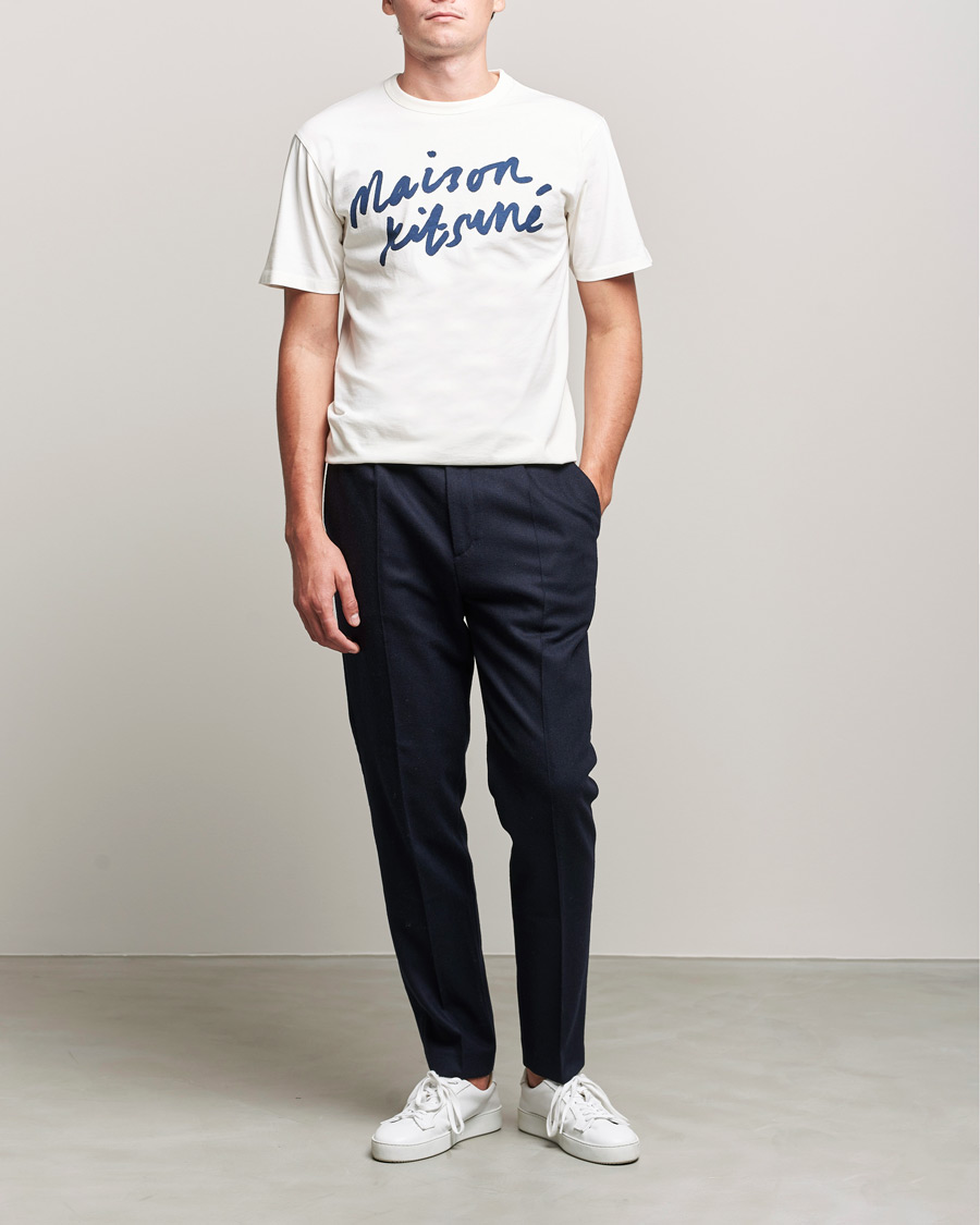 Men | T-Shirts | Maison Kitsuné | Handwriting Tee Latte
