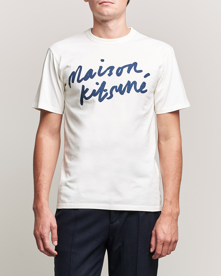 Men | T-Shirts | Maison Kitsuné | Handwriting Tee Latte