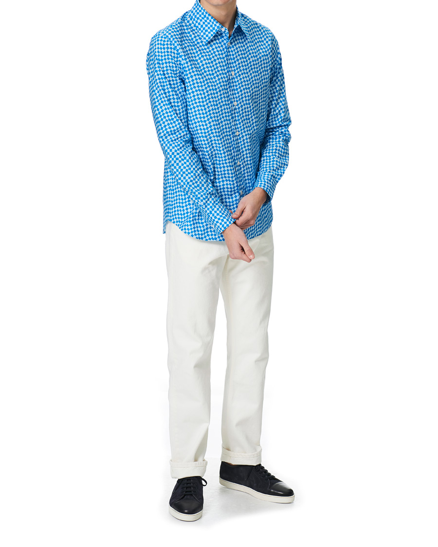 Men | Shirts | Marni | Rhombus Print Shirt Blue