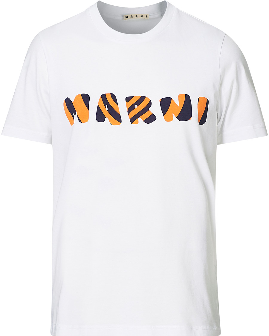 Men | T-Shirts | Marni | Cotton Jersey Printed T-Shirt Lily White