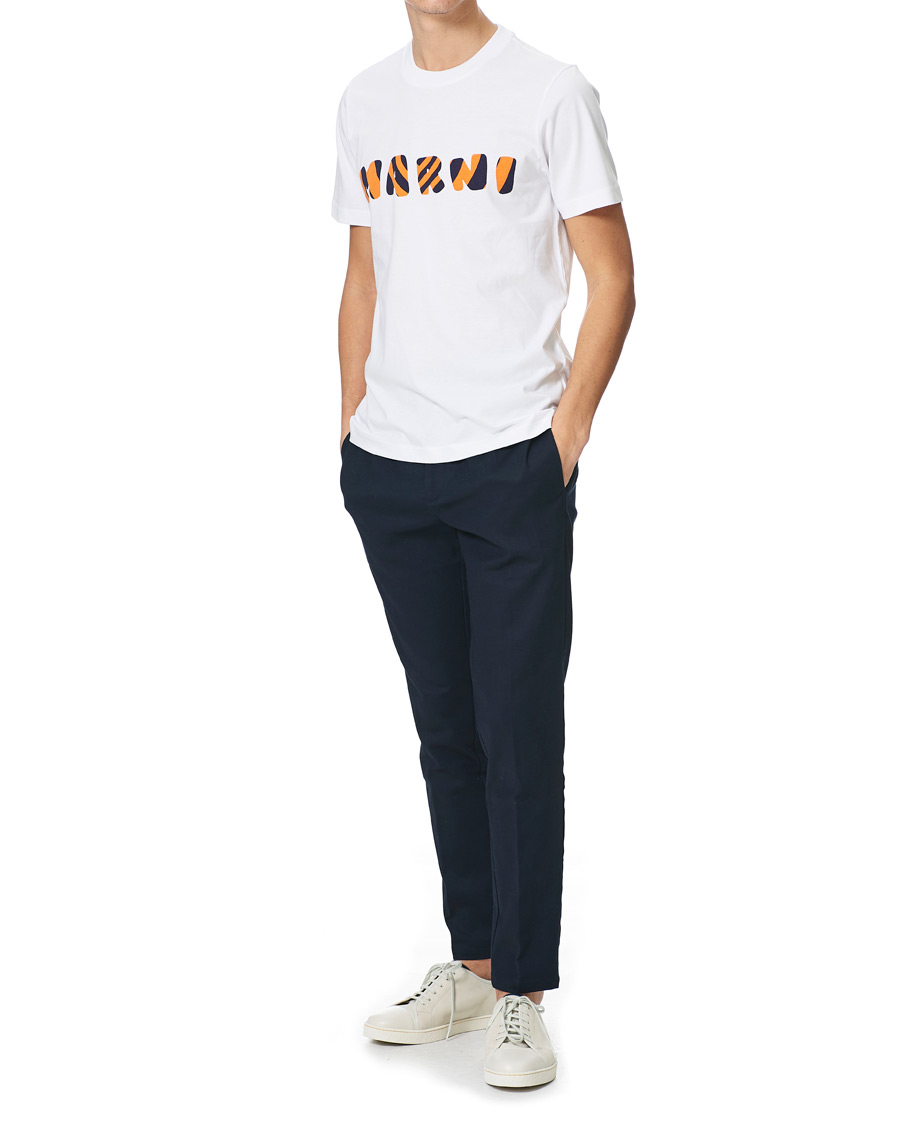 Men | T-Shirts | Marni | Cotton Jersey Printed T-Shirt Lily White