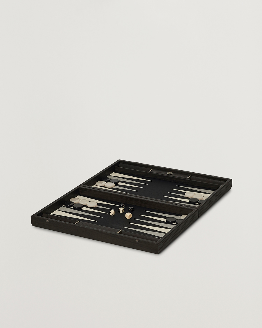 Men | Games | Manopoulos | Classic Leatherette Backgammon Set Black