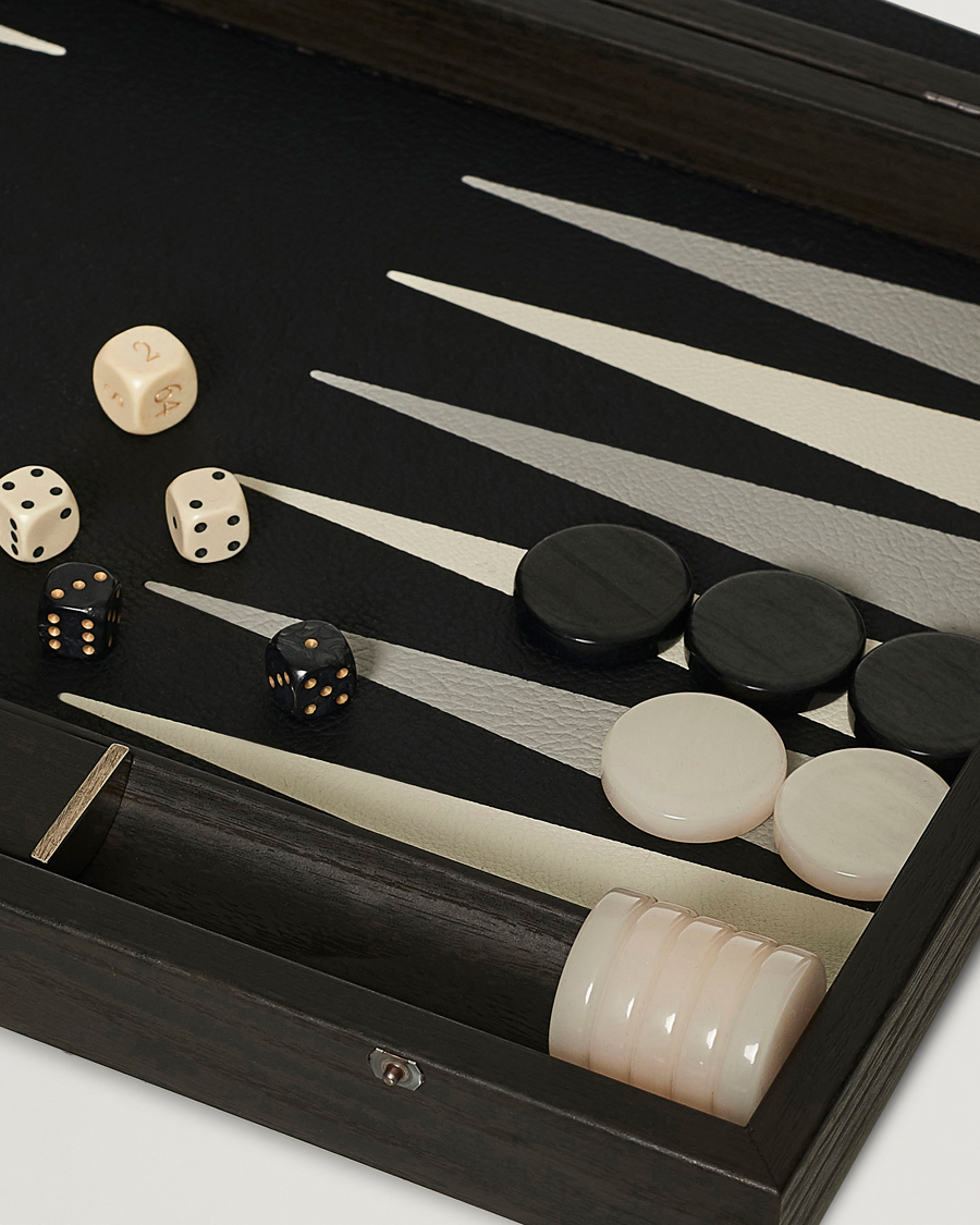 Men | Games | Manopoulos | Classic Leatherette Backgammon Set Black