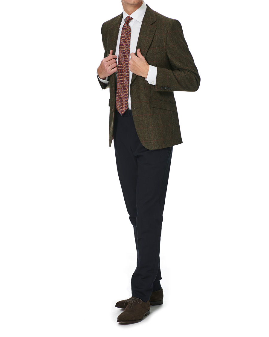Men | Blazers | Walker Slater | William Lambswool Tweed Jacket Green Red