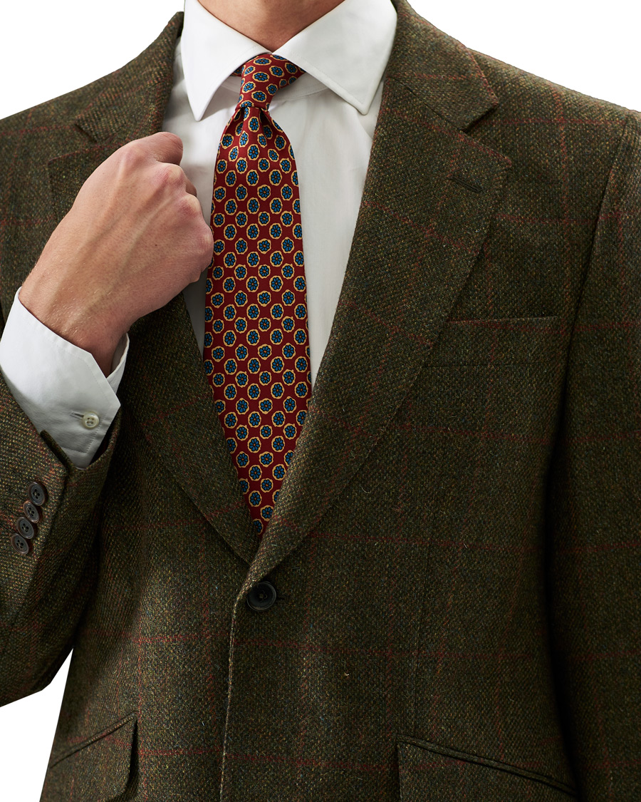 Men | Blazers | Walker Slater | William Lambswool Tweed Jacket Green Red