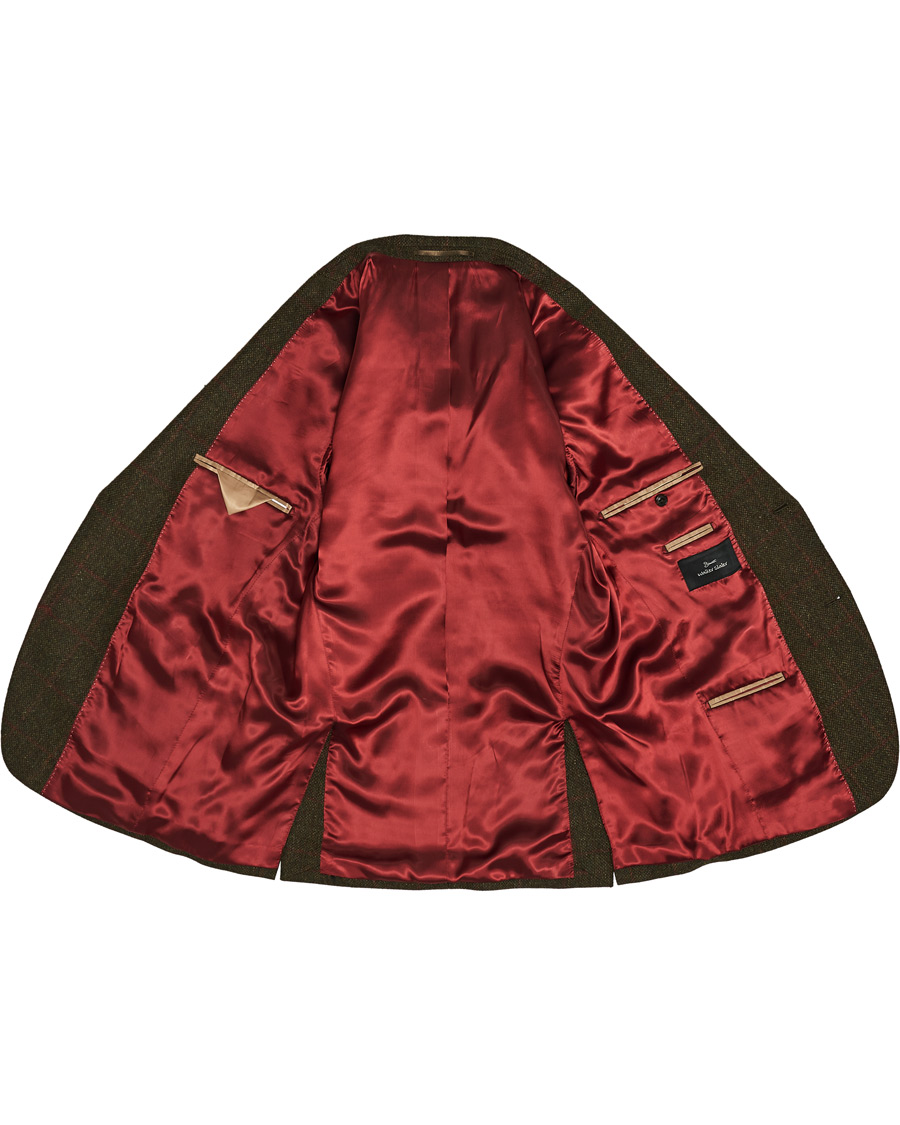 Men | Blazers | Walker Slater | William Lambswool Tweed Jacket Green Red