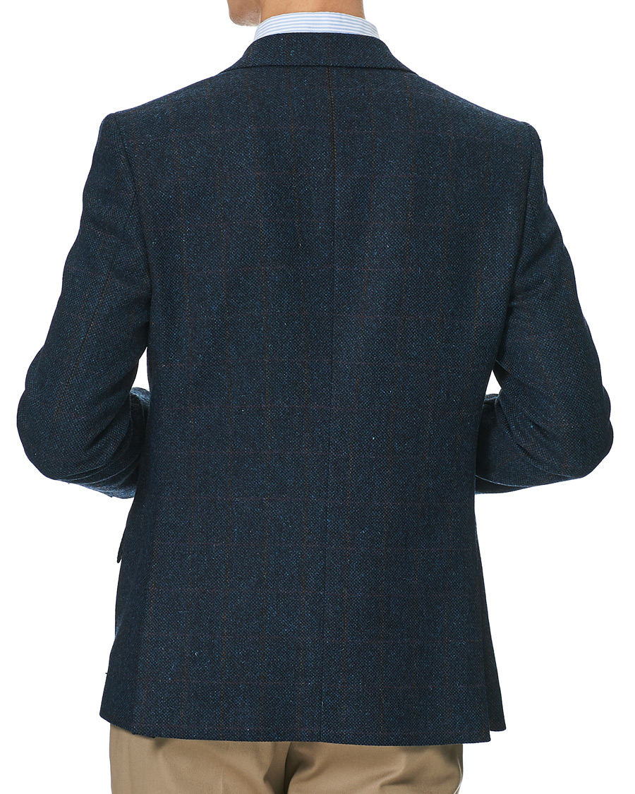 Men | Blazers | Walker Slater | William Lambswool Tweed Jacket Navy Red
