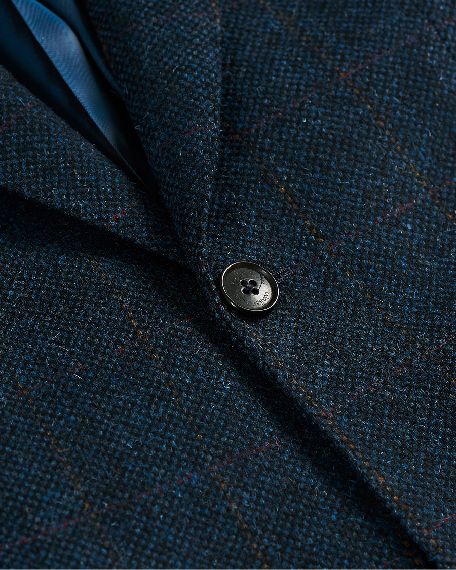 Men | Blazers | Walker Slater | William Lambswool Tweed Jacket Navy Red