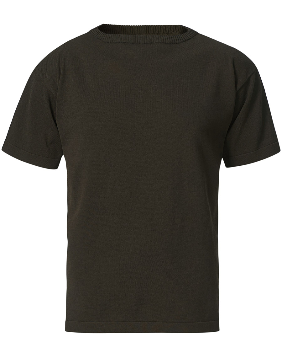 Men | T-Shirts | Andersen-Andersen | Boatsman Short Sleeve Tee Hunting Green