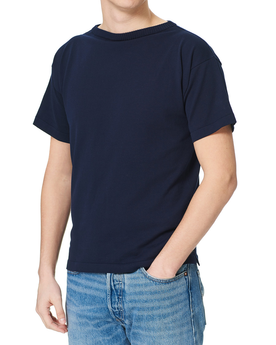 Men | T-Shirts | Andersen-Andersen | Boatsman Short Sleeve Tee Royal Blue