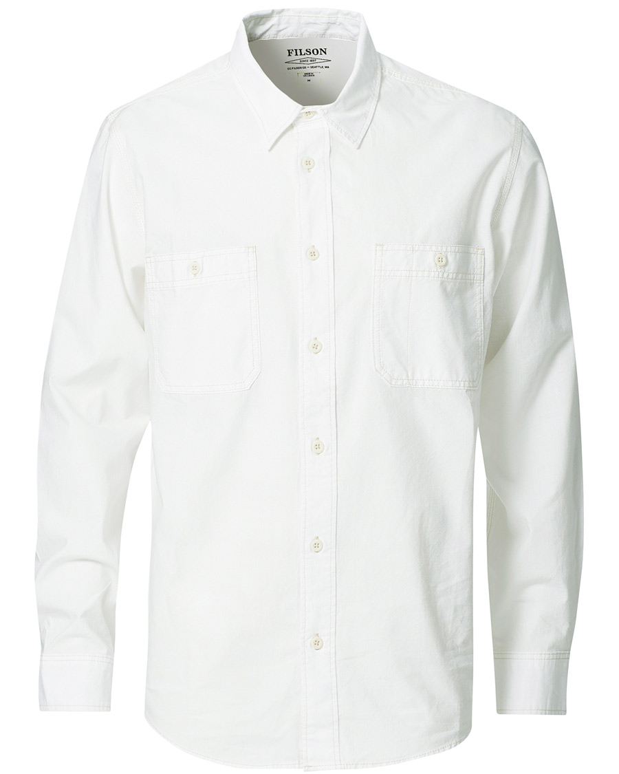 Men | Shirts | Filson | Chambray CPO Shirt White