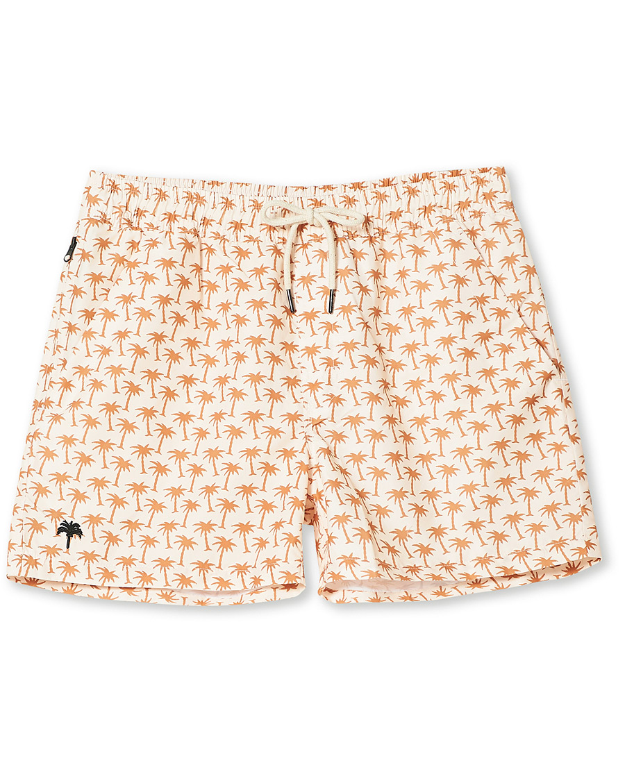 Men | Swimwear | OAS | Printed Swim Shorts Beige Palm