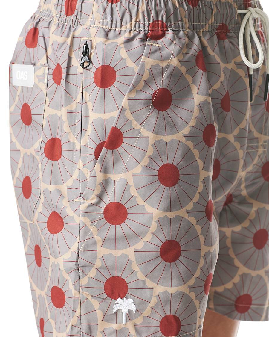 Men | Swimwear | OAS | Printed Swim Shorts Grey Gatsby