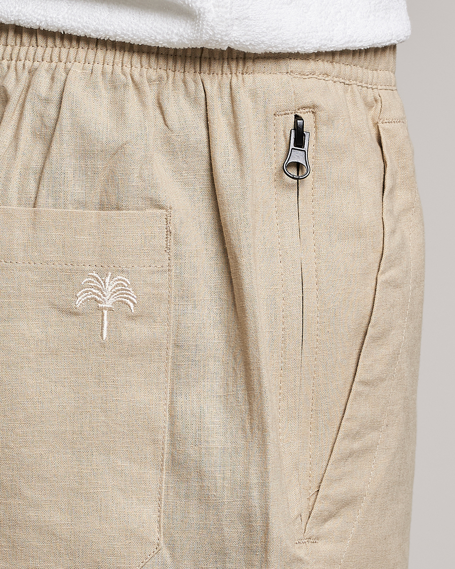Men | Trousers | OAS | Linen Long Pants Beige