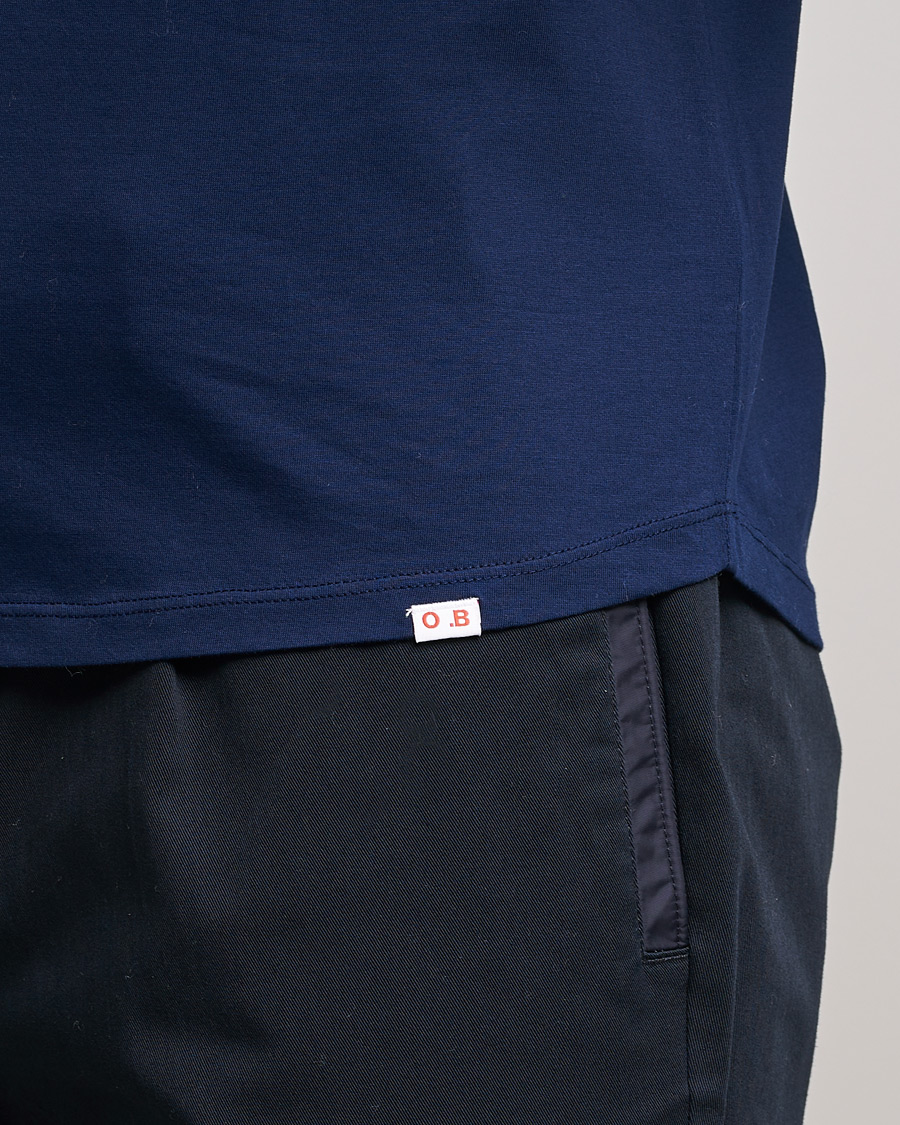 Men | T-Shirts | Orlebar Brown | OB Crew Neck Mercerised Cotton Tee Navy